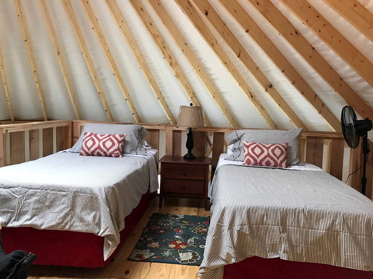 Gorgeous Yurt Rental for a River Vacation near Roanoke, Virginia