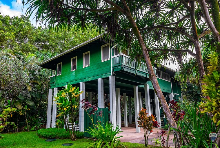 Extraordinary Tree House with Screened-In Lanai and Frontage Along the Wainiha River, Kauai, Hawaii