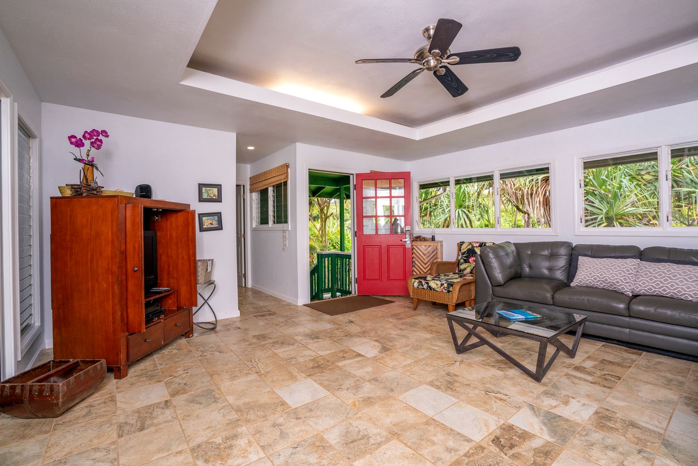 Extraordinary Tree House with Screened-In Lanai and Frontage Along the Wainiha River, Kauai, Hawaii