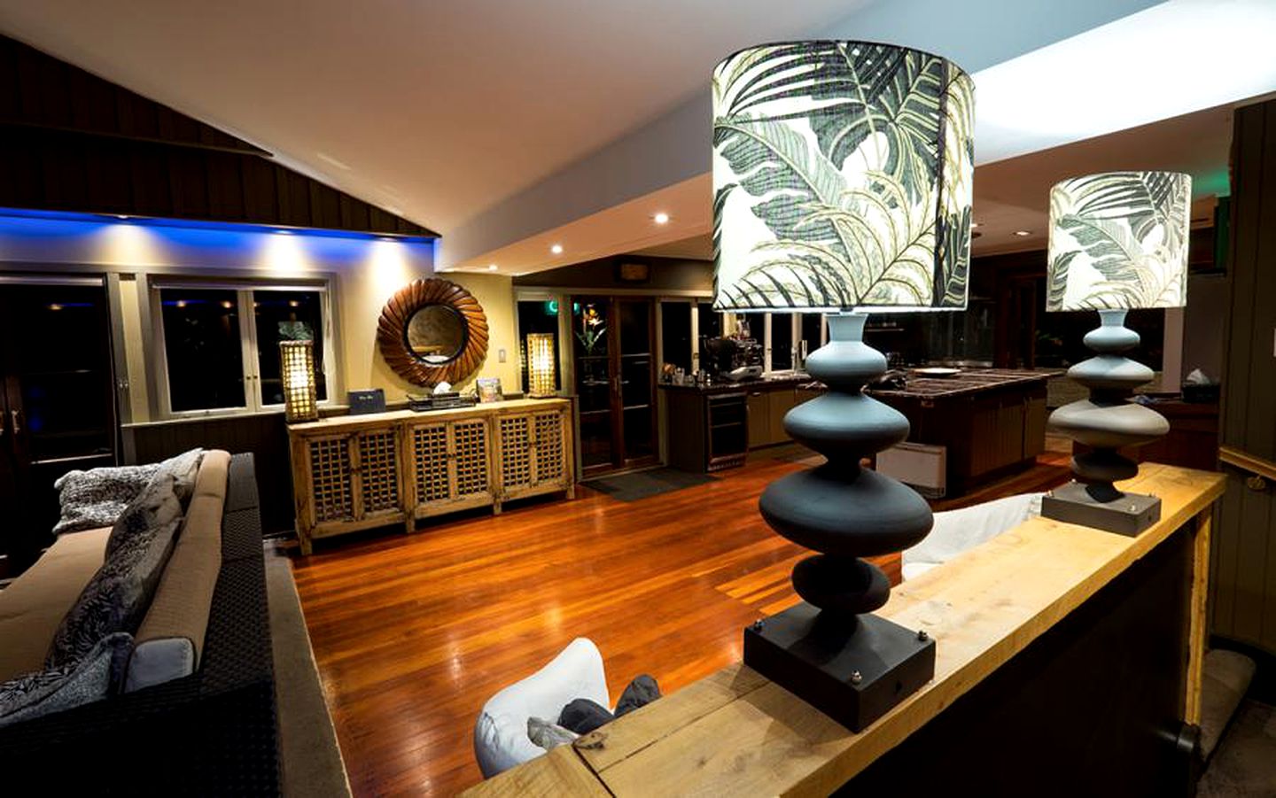 Luxury Lodge Rental with Saltwater Pool for Group Holiday in Palm Beach, Waiheke Island