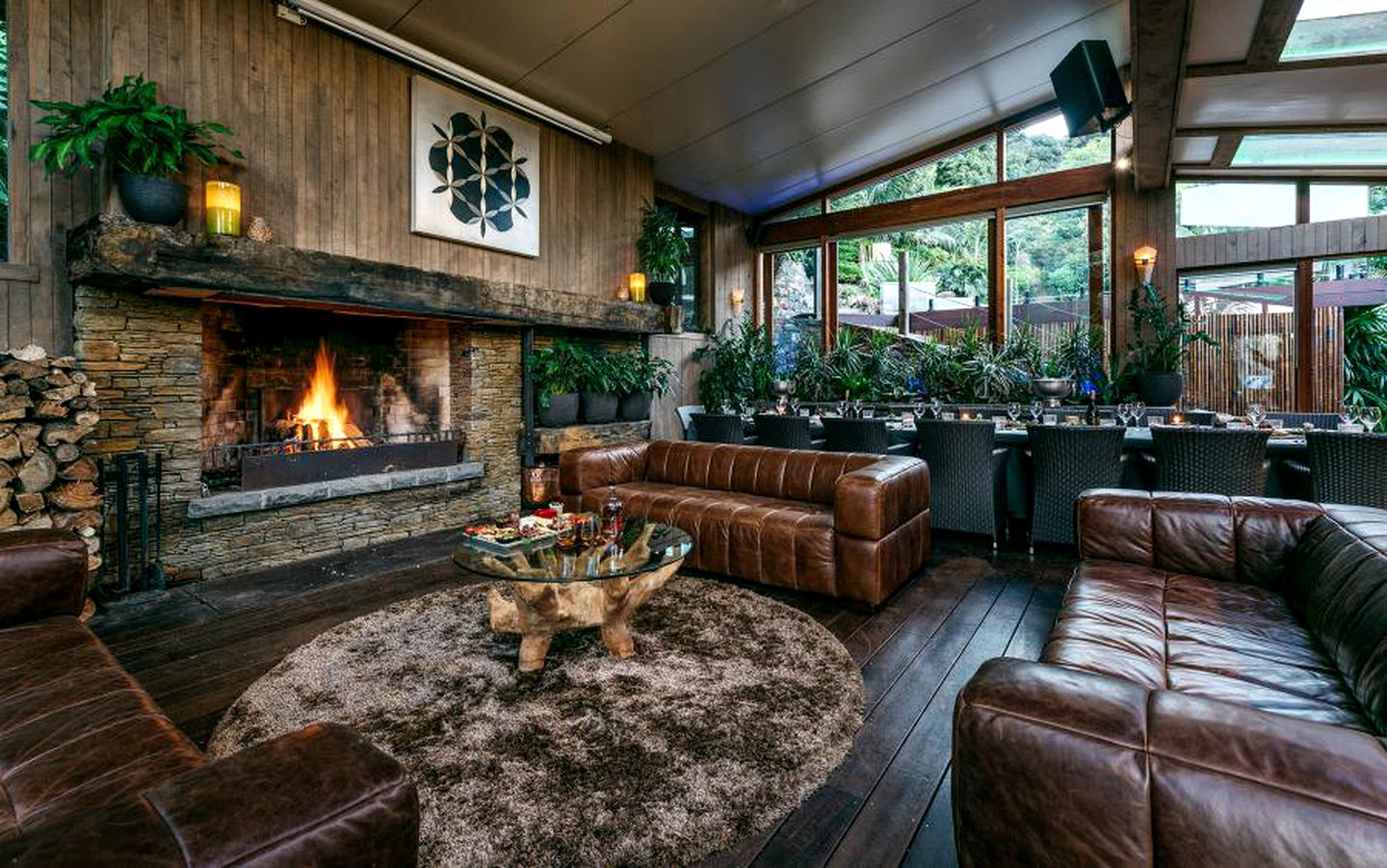 Luxury Lodge Rental with Saltwater Pool for Group Holiday in Palm Beach, Waiheke Island