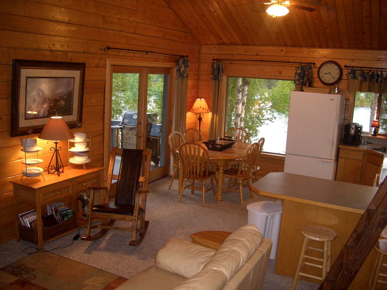 Comfortable Rustic Cabin Rental with a Sauna and a Fire Pit on Alaska's Kenai River