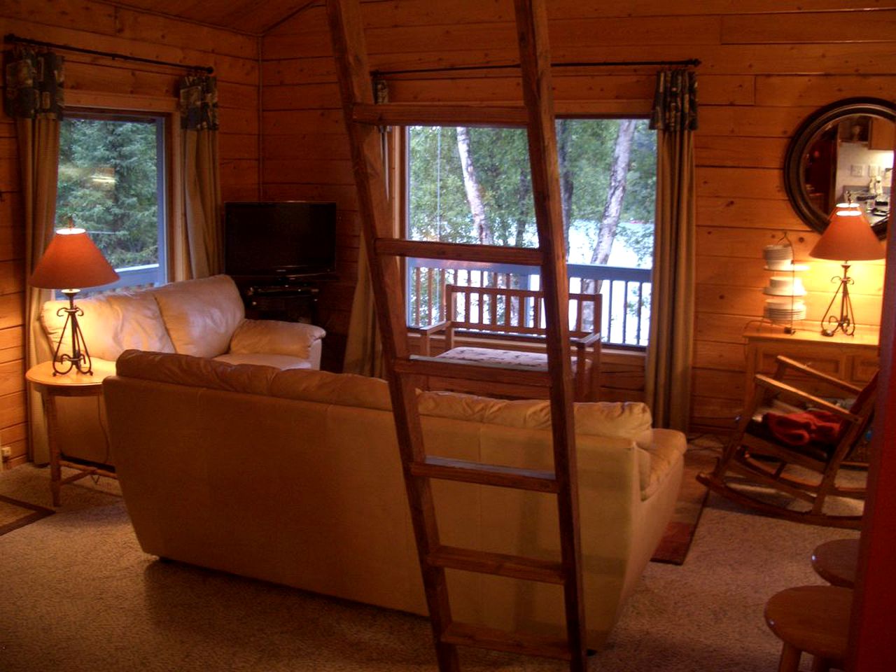 Comfortable Rustic Cabin Rental with a Sauna and a Fire Pit on Alaska's Kenai River