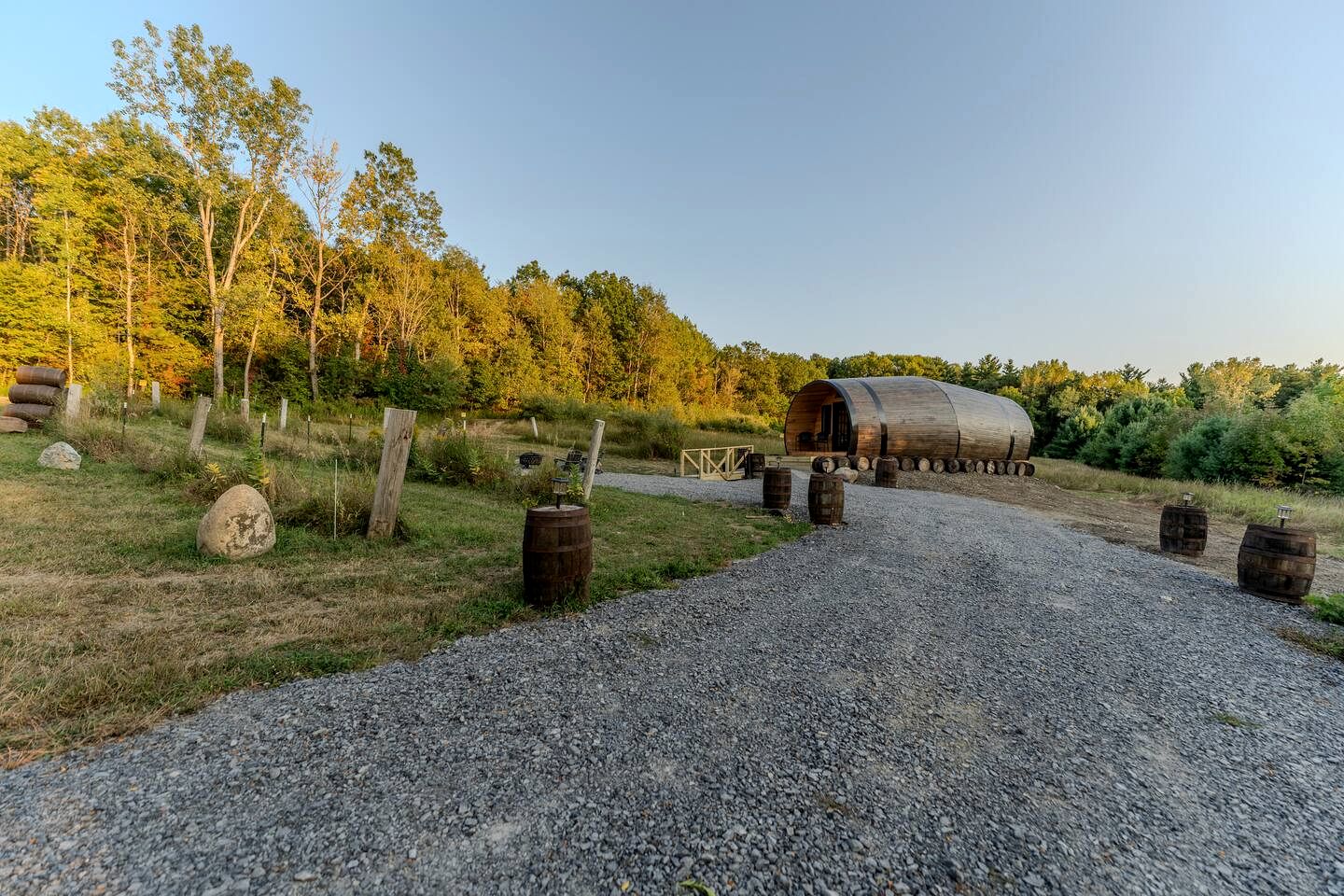 Cozy Wine Barrel Stay with Fire Pit on Keuka Lake Wine Trail near Penn Yan, New York