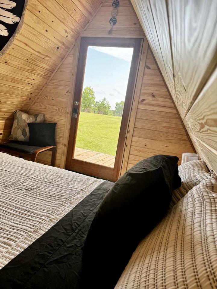 Colorful Romantic A-frame with Outdoor Shower in Texas