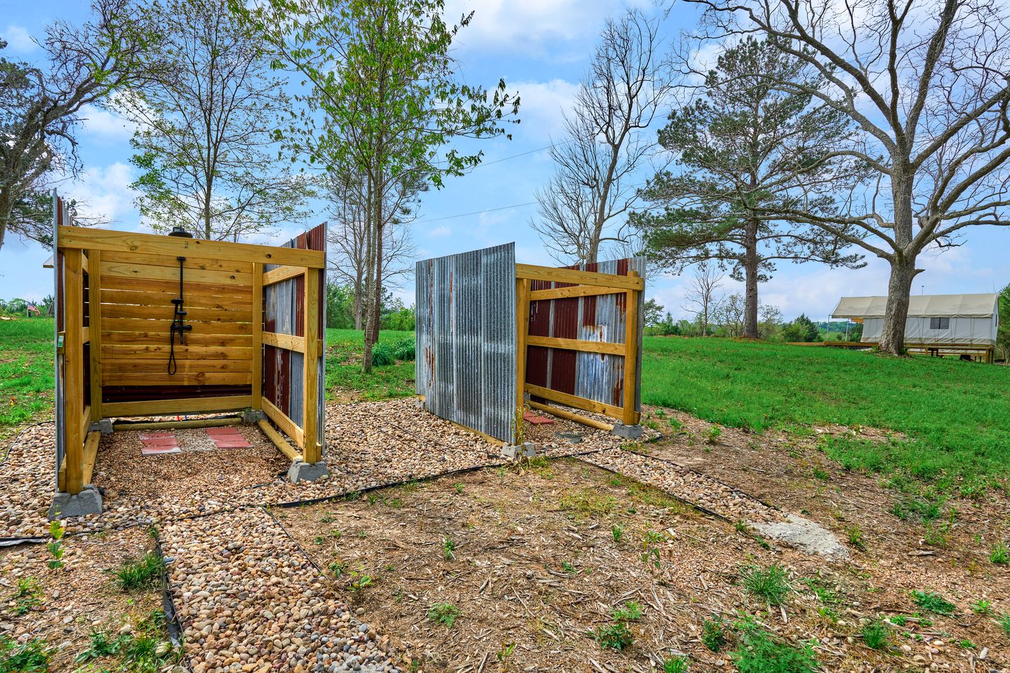 Colorful Romantic A-frame with Outdoor Shower in Texas
