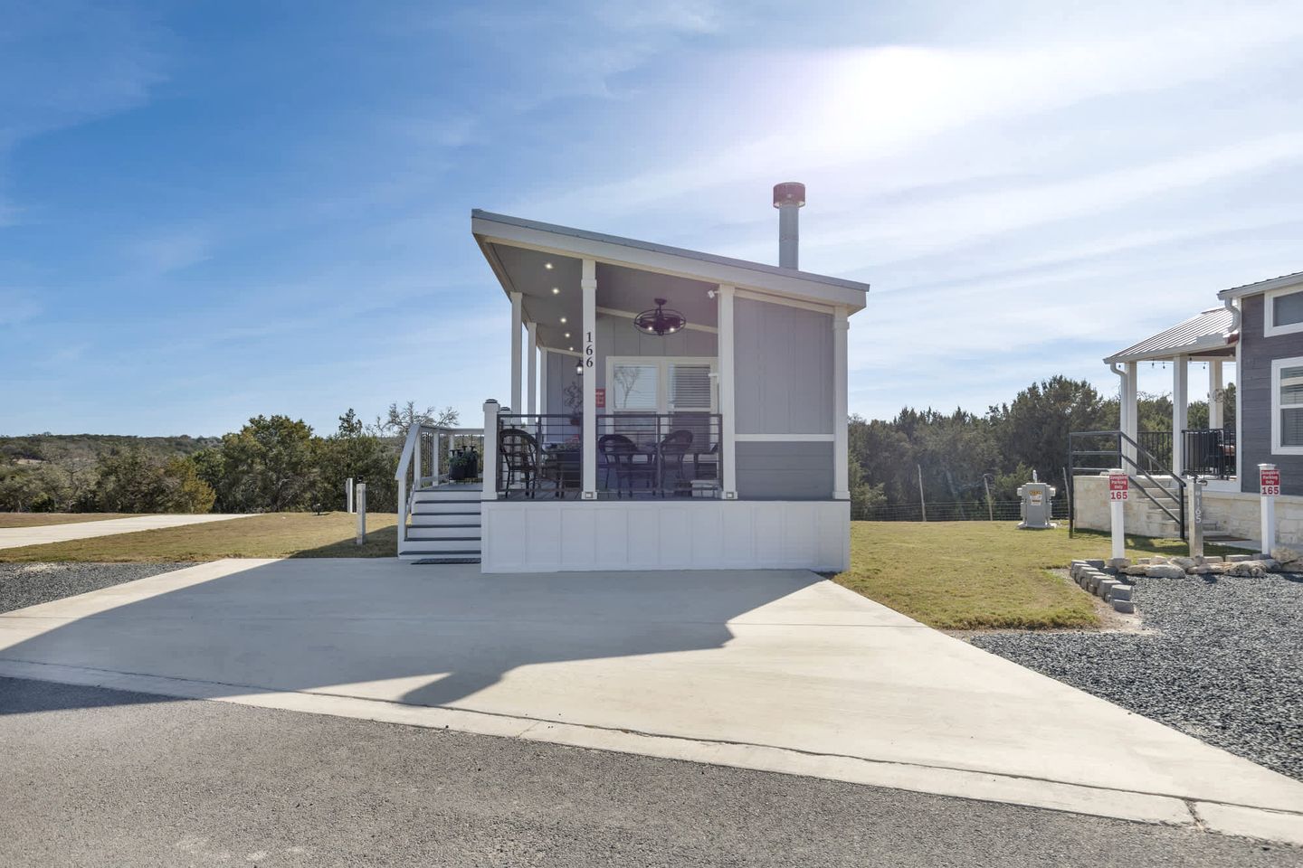 Modern Tiny Home Escape with Pool and Resort Amenities Near Fredericksburg, TX