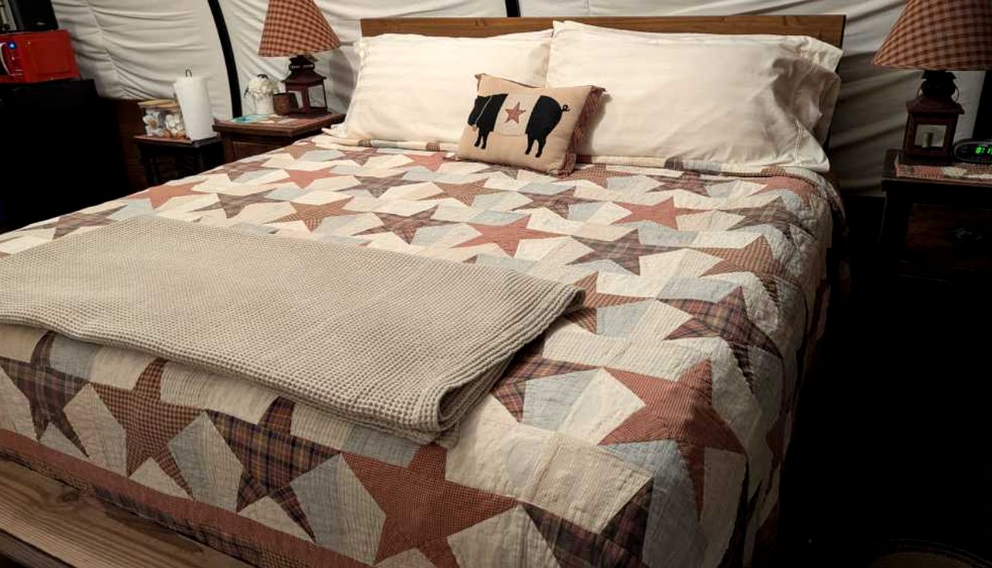 Luxury Highland Cow Glamping in Cozy Covered Wagon with Peaceful Farm Retreat in Melrose, Florida