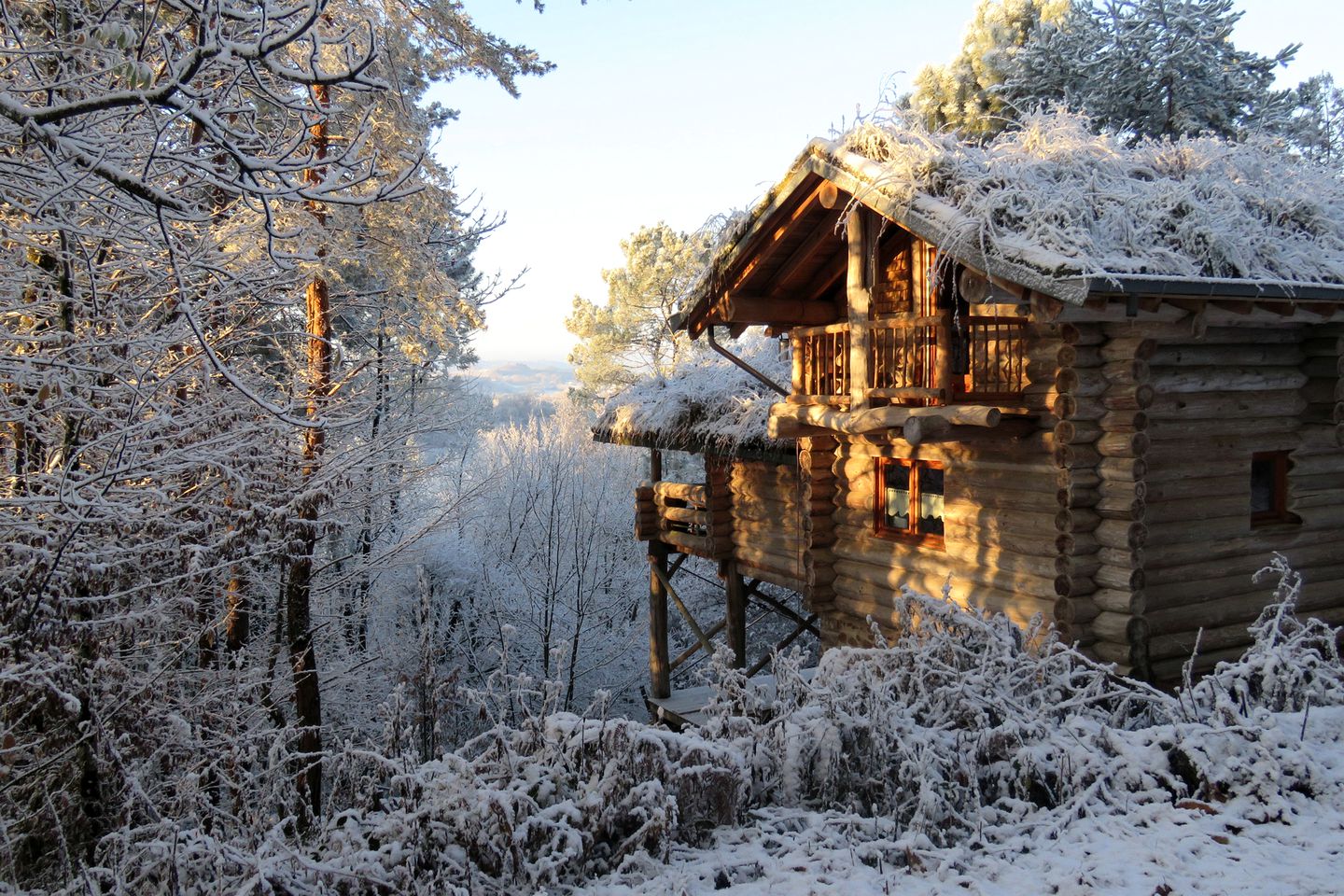Rustic Log Cabin Rental Tucked Away in the Woods in the Corrèze Region of France