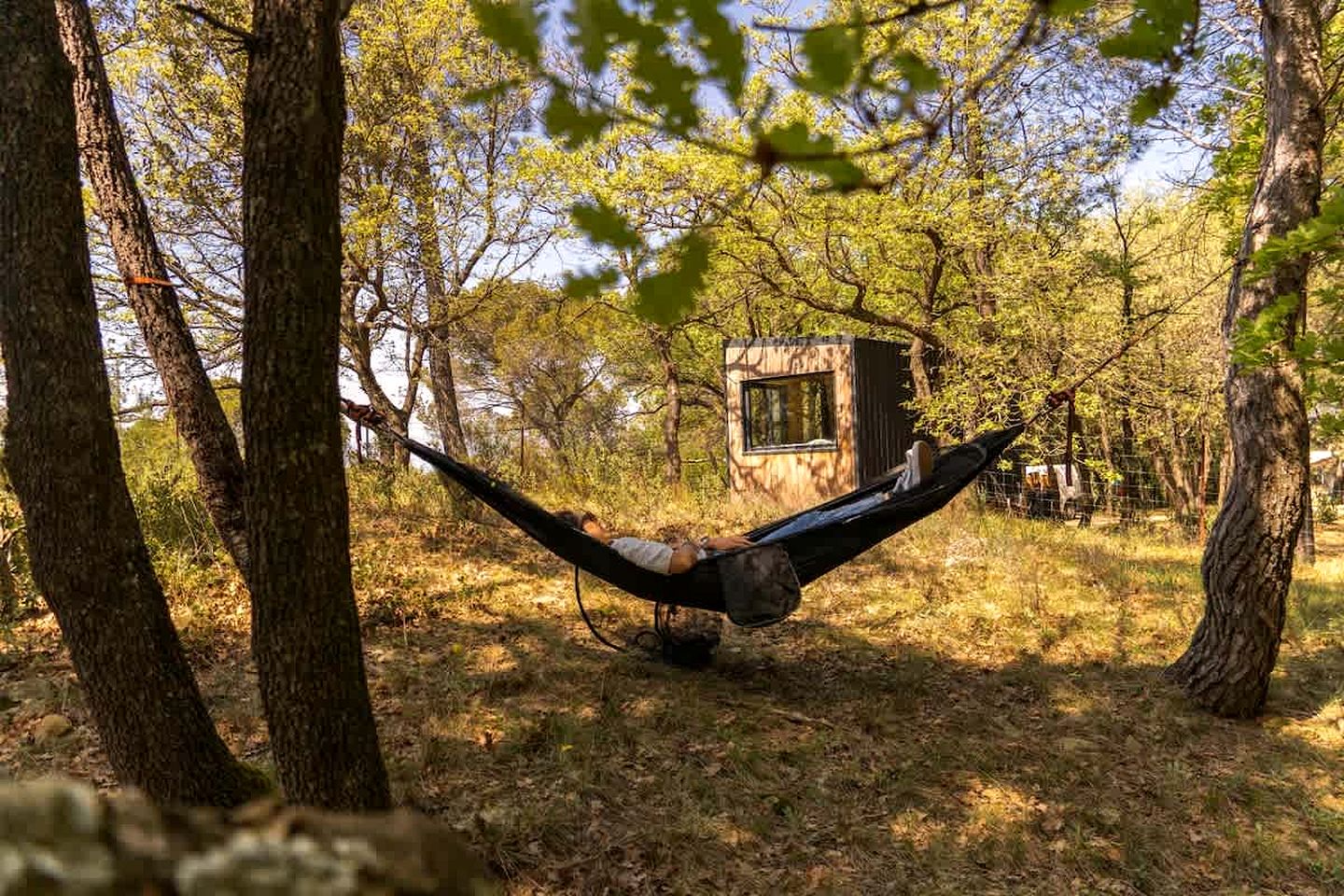 Charming Eco-Friendly Forest Refuge with Outdoor Living Near Mondragon, France