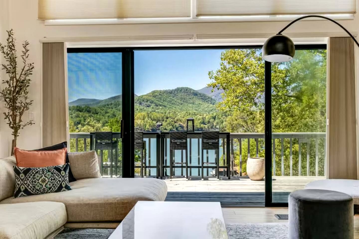 Lakeview Retreat with Expansive Deck & Cozy Fireplaces in Lake Lure, North Carolina