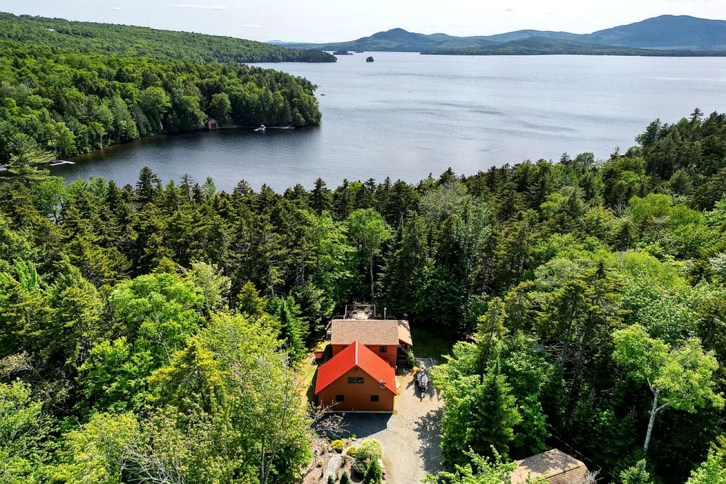 Scenic Lakefront Escape with Spacious Deck & Nature Views in Greenville, Maine