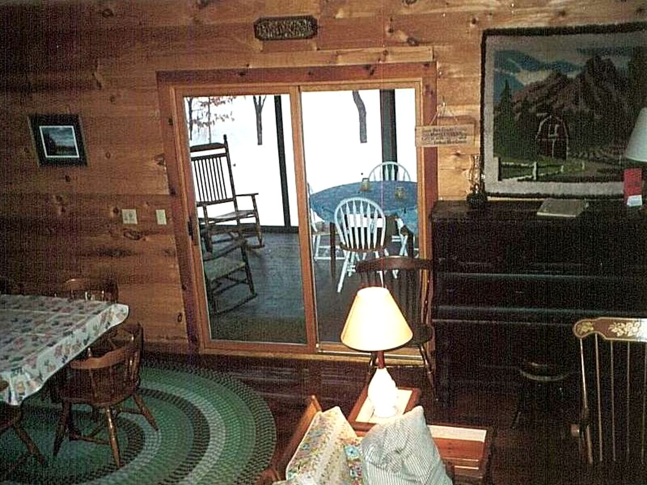 Seven-Person Cabin Rental with Stone Fireplace Overlooking Lake Paradox in Adirondacks