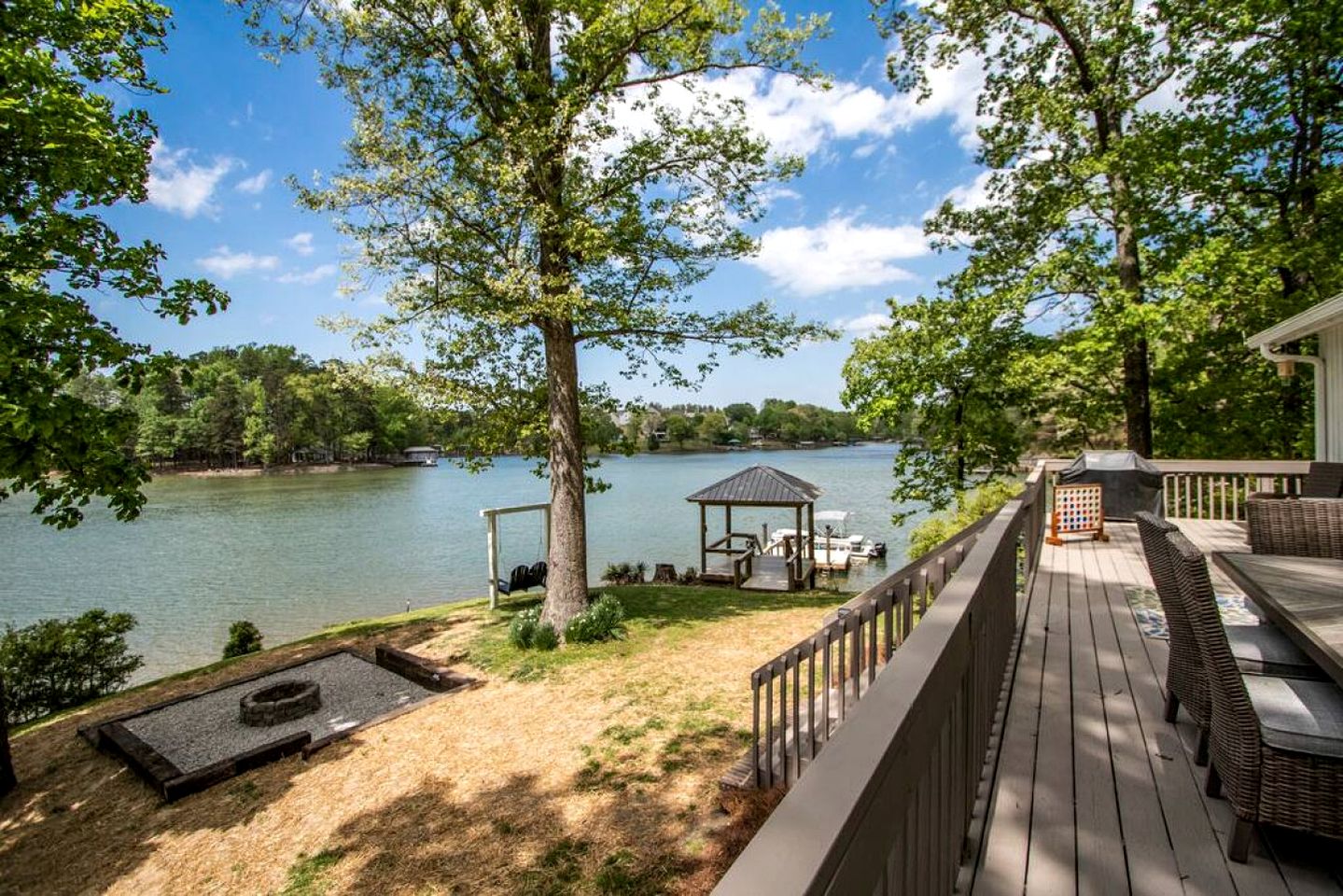 Embrace Nature in this Lakefront Cottage with Fire Pit in Charlotte, North Carolina