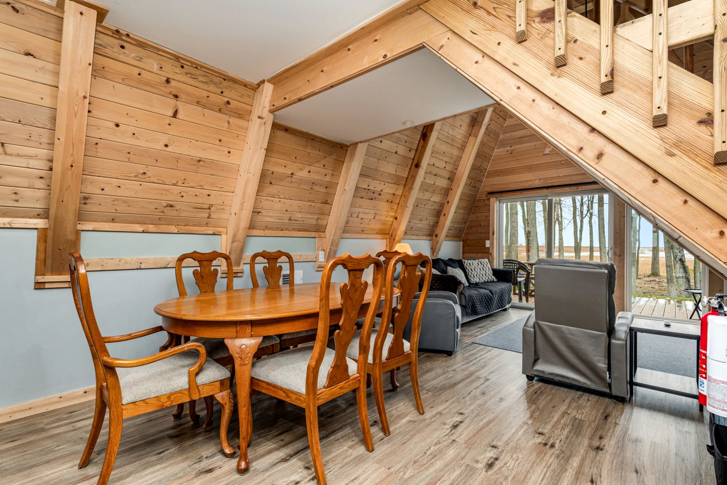 Lakefront A-Frame with Lofted Interior Ideal for Outdoor Activities in Michigan