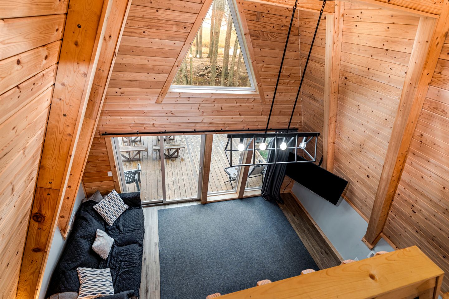 Lakefront A-Frame with Lofted Interior Ideal for Outdoor Activities in Michigan