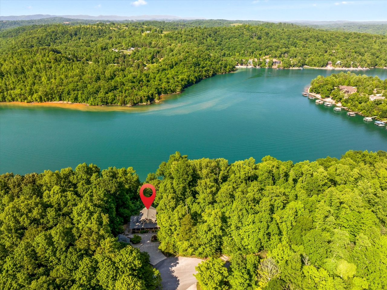 Lakefront Cabin with Pool and Covered Dock in Tennessee