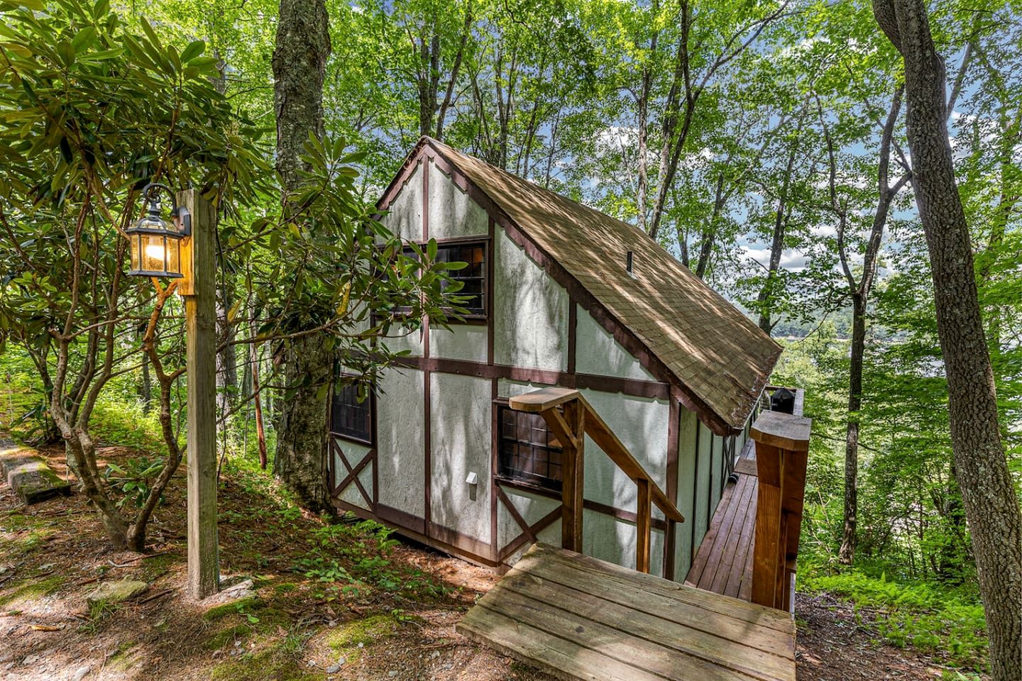 Homey Cottage with Incredible Lake View in the Woods near Cashiers, North Carolina