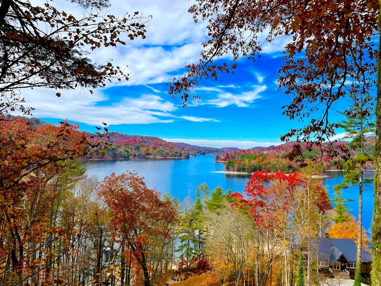 Homey Cottage with Incredible Lake View in the Woods near Cashiers, North Carolina
