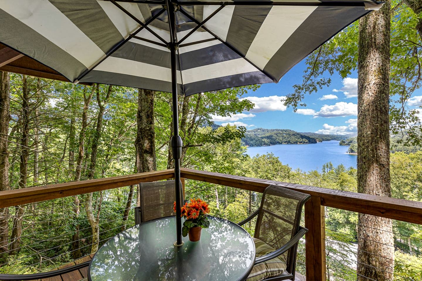 Homey Cottage with Incredible Lake View in the Woods near Cashiers, North Carolina