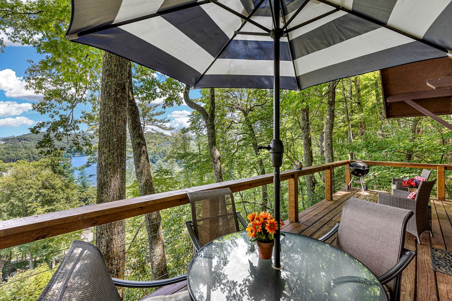 Homey Cottage with Incredible Lake View in the Woods near Cashiers, North Carolina