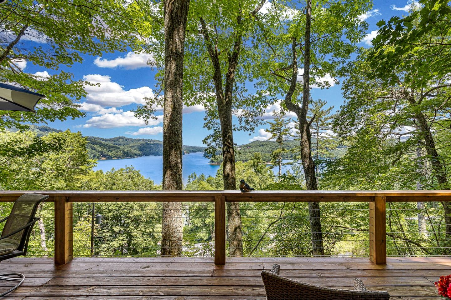 Homey Cottage with Incredible Lake View in the Woods near Cashiers, North Carolina