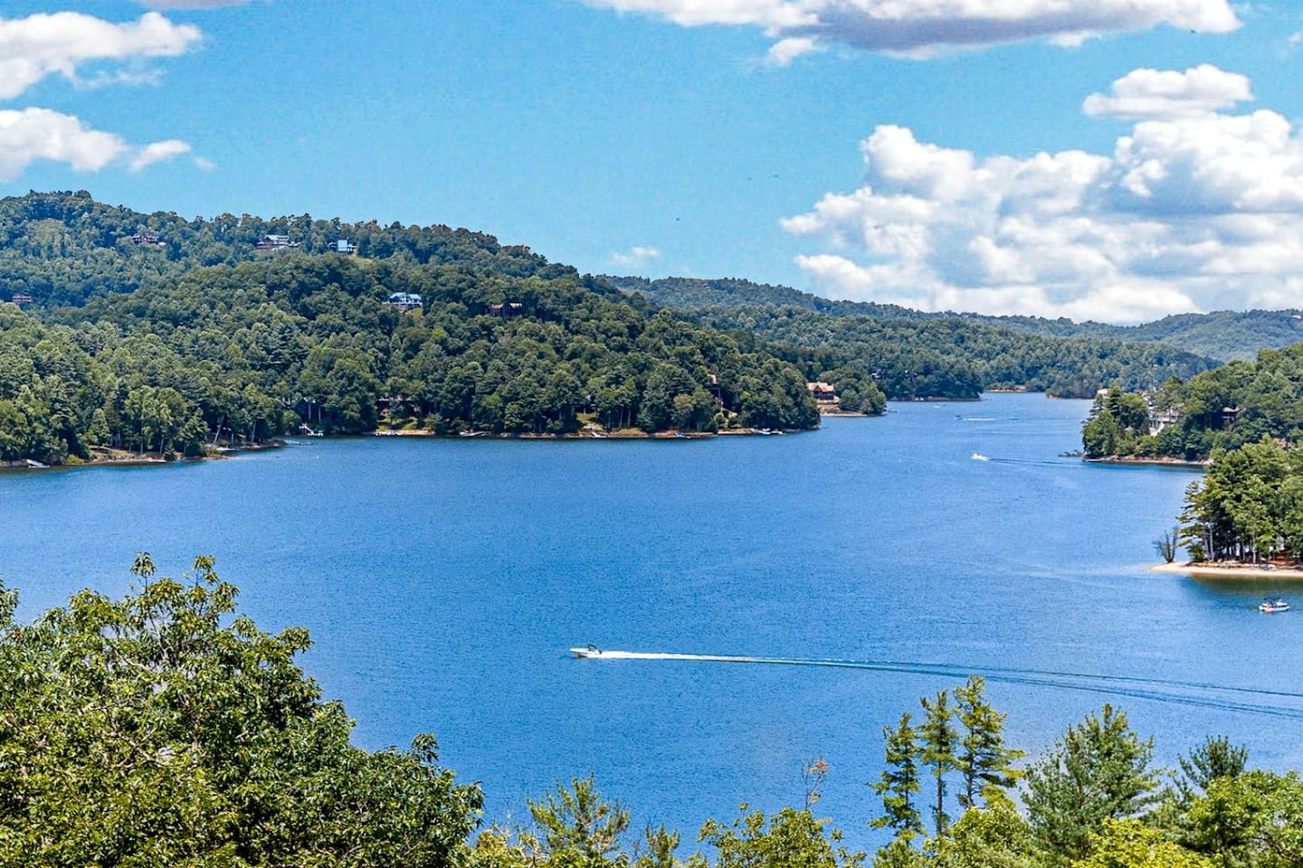 Homey Cottage with Incredible Lake View in the Woods near Cashiers, North Carolina