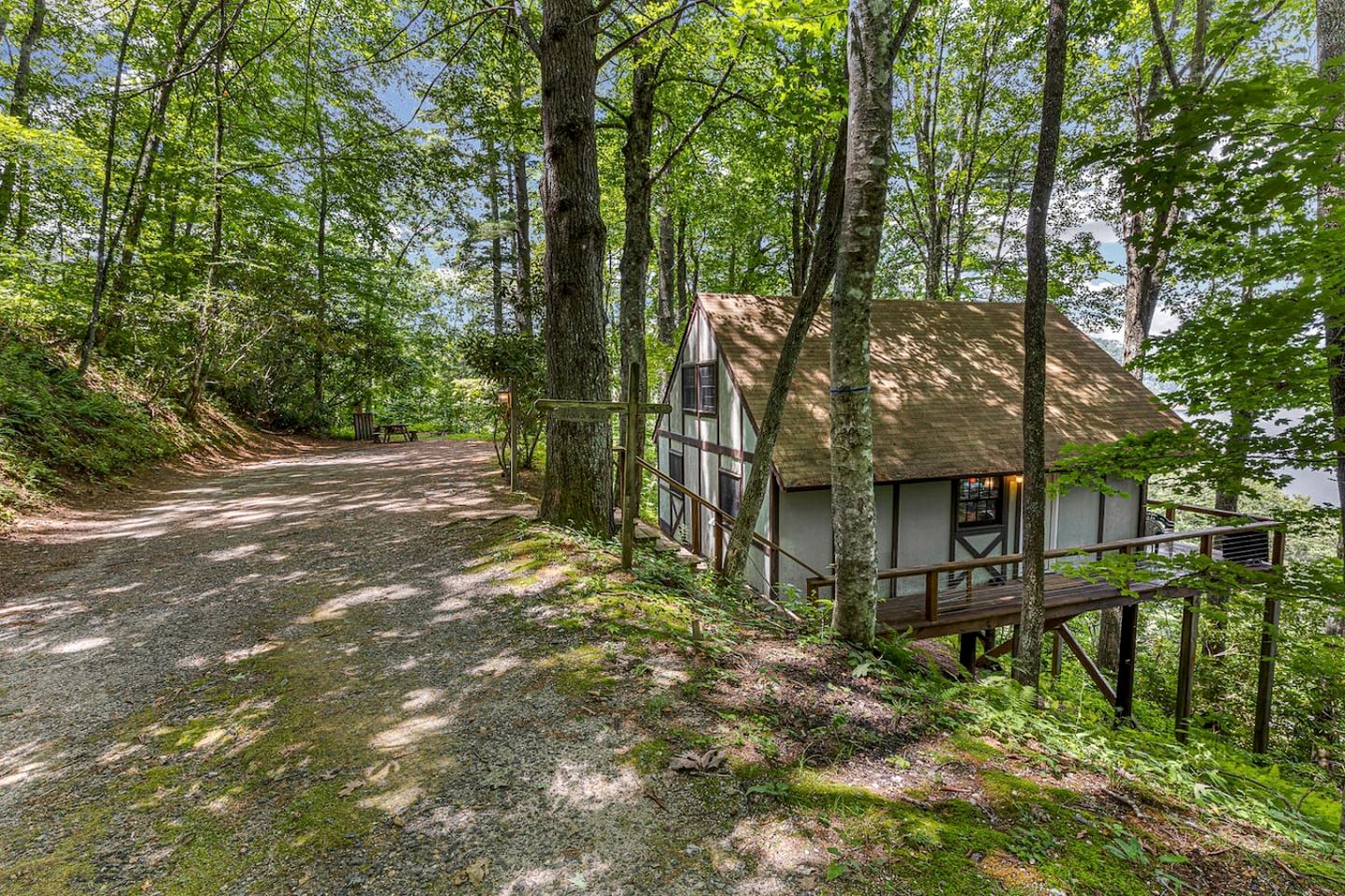 Homey Cottage with Incredible Lake View in the Woods near Cashiers, North Carolina