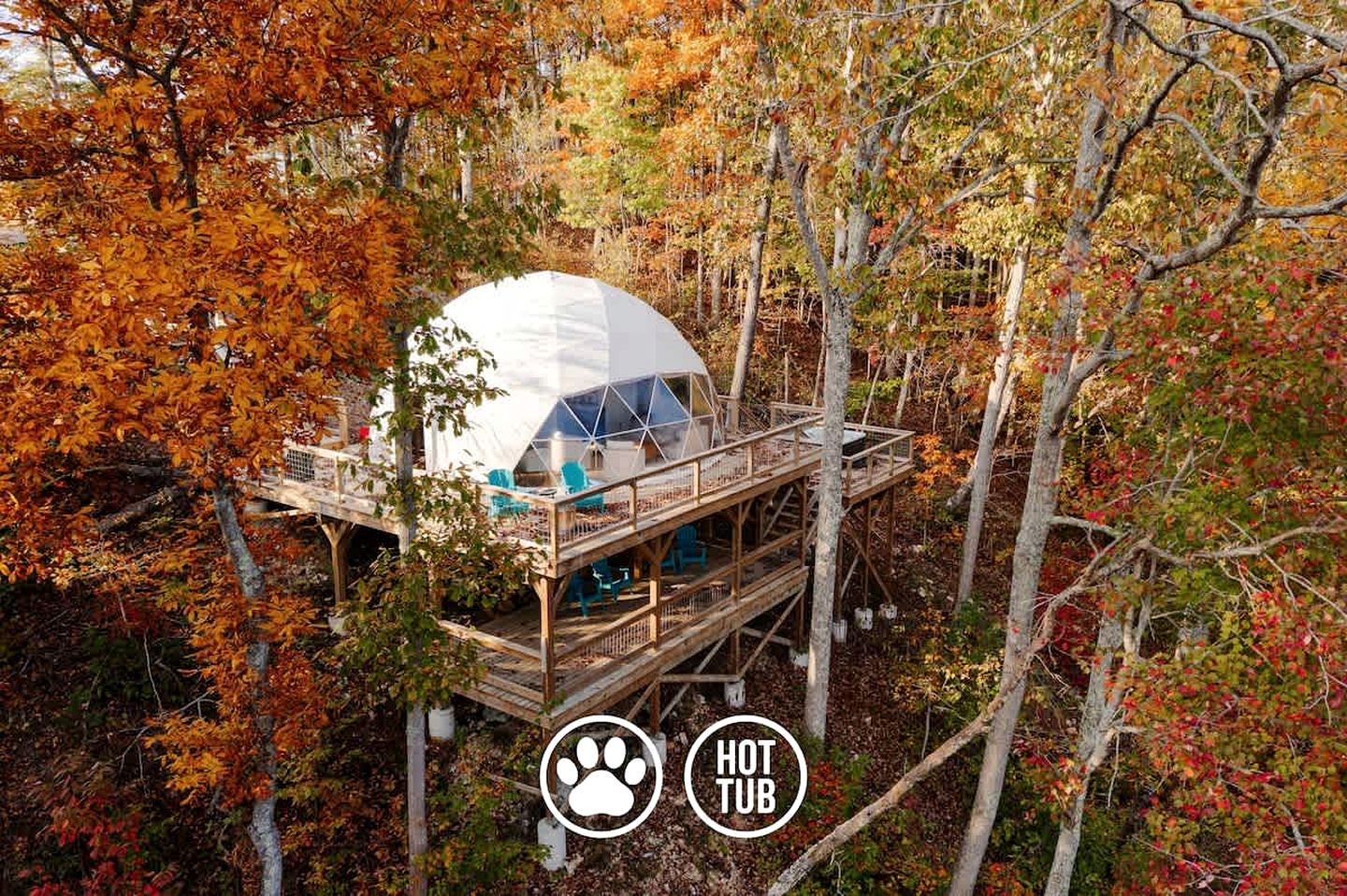 Lakefront Dome with Private Deck and Amazing Hiking Trails in Tennessee