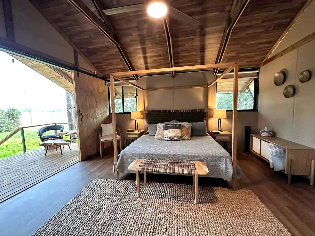 Lakefront Glamping Escape in Bashrop, Texas for Weekends Away in Nature