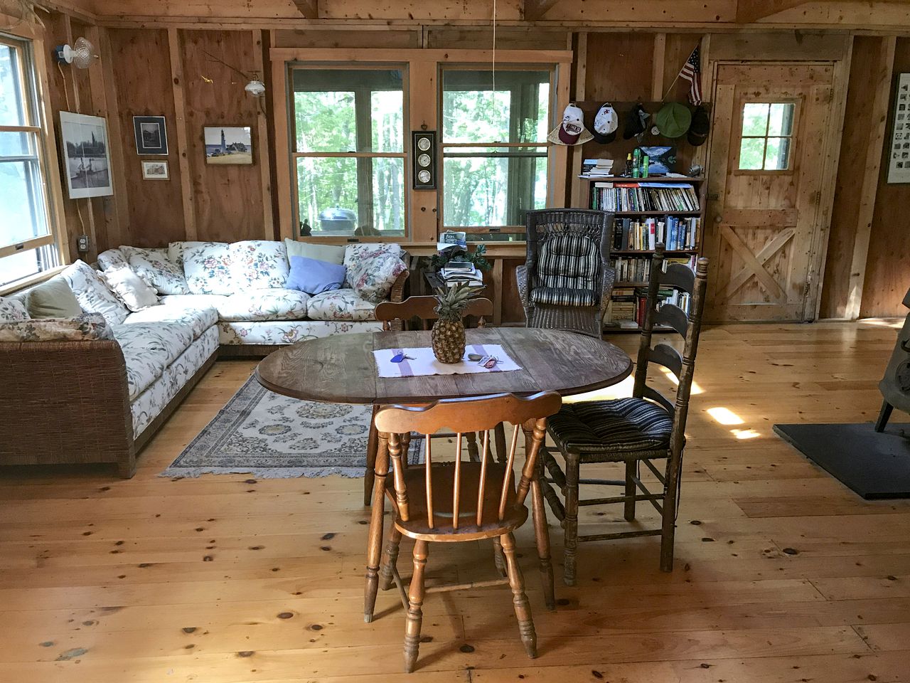 Lakefront Log Cabin Rental Overlooking the East Shore of Muscongus Pond