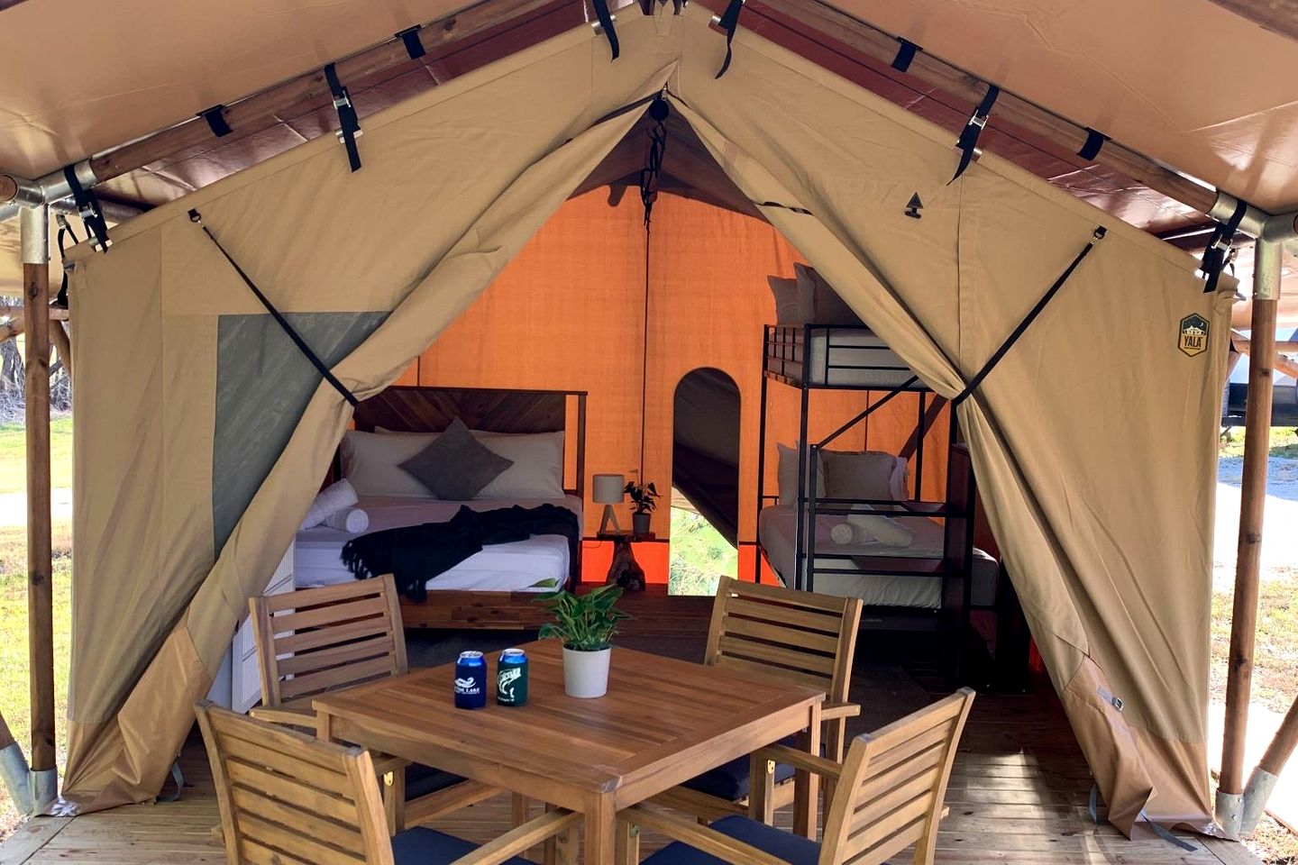 Scenic Glamping Home with Lakeside Marina Access Near Lake Livingston in Point Blank, Texas