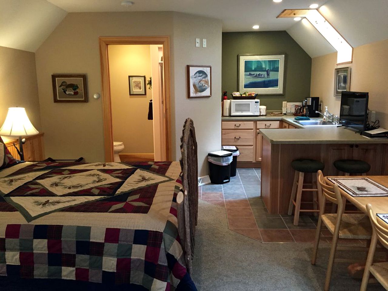Romantic Suite Rental with a Private Deck on Deer Lake, Wisconsin