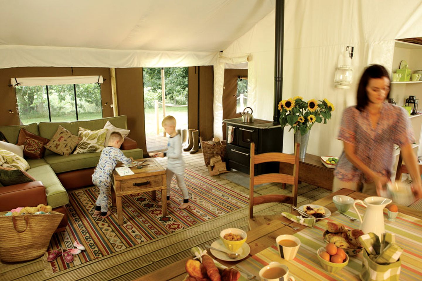 Furnished Tented Cabin for Luxury Camping in Suffolk County, England