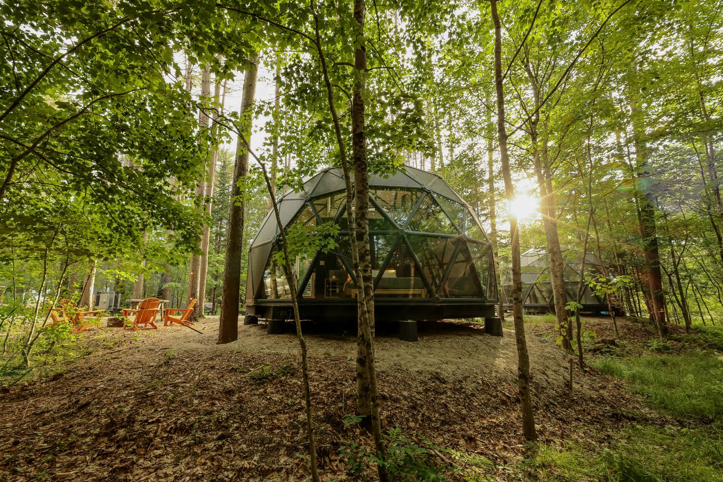 Luminous Geodesic Dome Retreat Near Freeport, Maine
