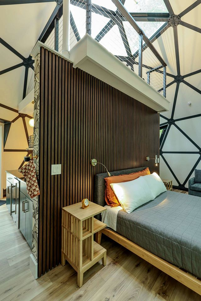 Luminous Geodesic Dome Retreat Near Freeport, Maine