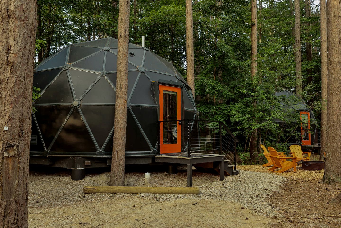 Luminous Geodesic Dome Retreat Near Freeport, Maine