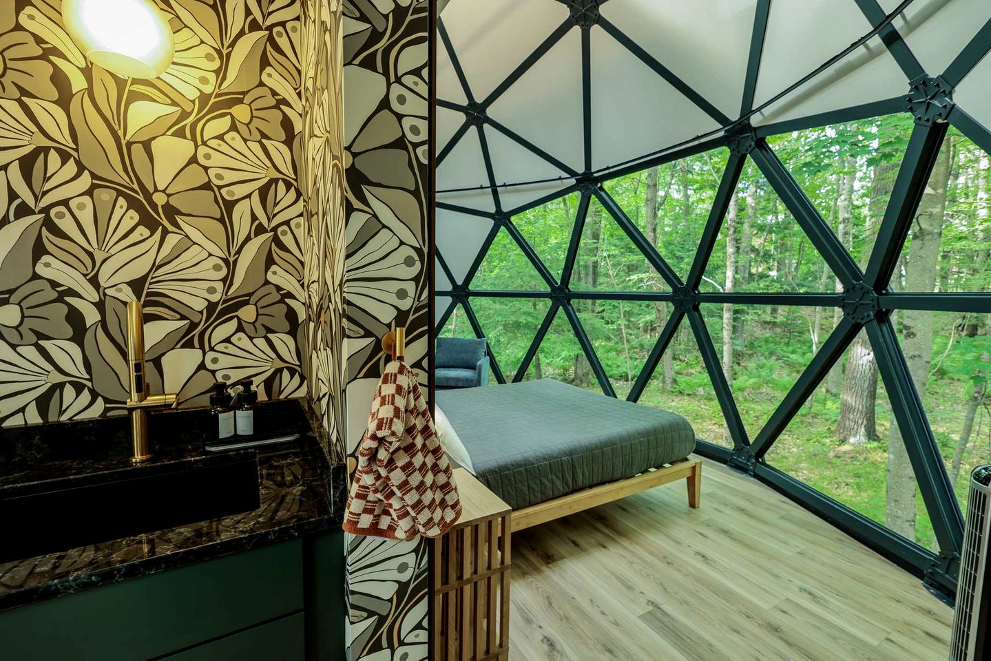 Luminous Geodesic Dome Retreat Near Freeport, Maine