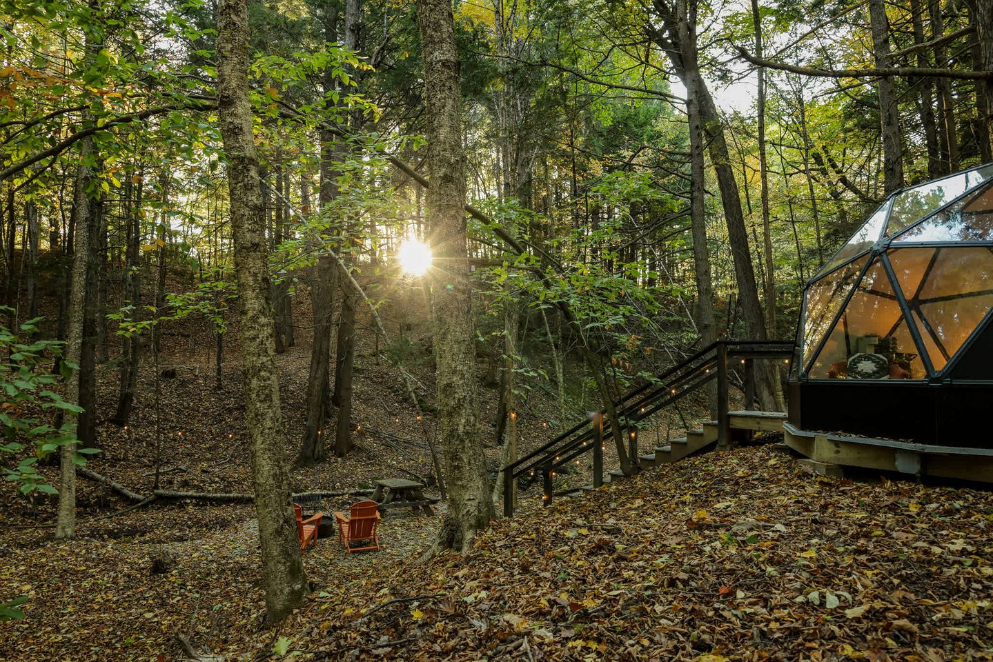 Romantic Coastal Geodesic Dome Escape Near Freeport, Maine