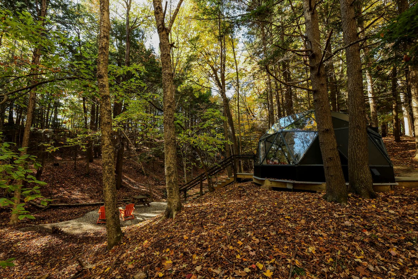 Romantic Coastal Geodesic Dome Escape Near Freeport, Maine
