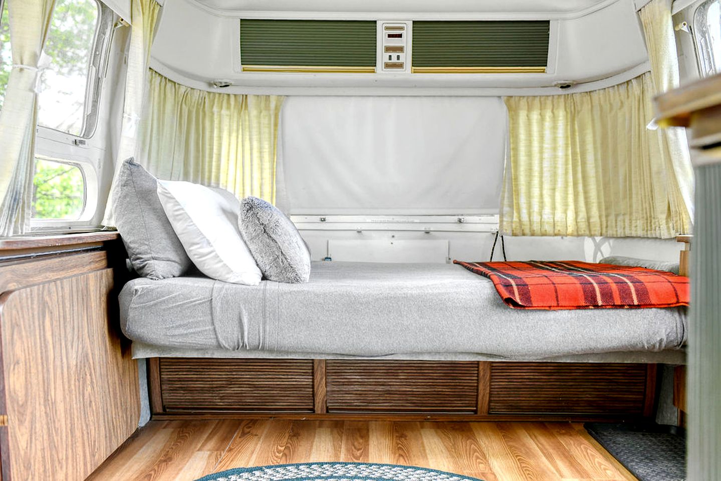 Stunning Vintage Airstream with Fire Pit Surrounded by Natural Beauty for an Amazing Outdoor Adventure in Troy, Wisconsin