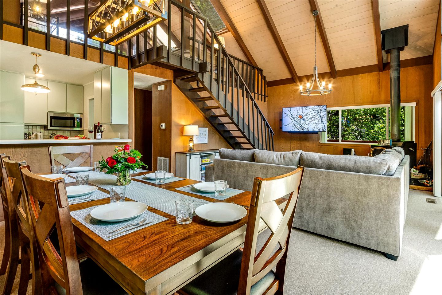 Luxury Log Cabin on the Russian River Surrounded by Redwoods State Natural Reserve in Guerneville, California