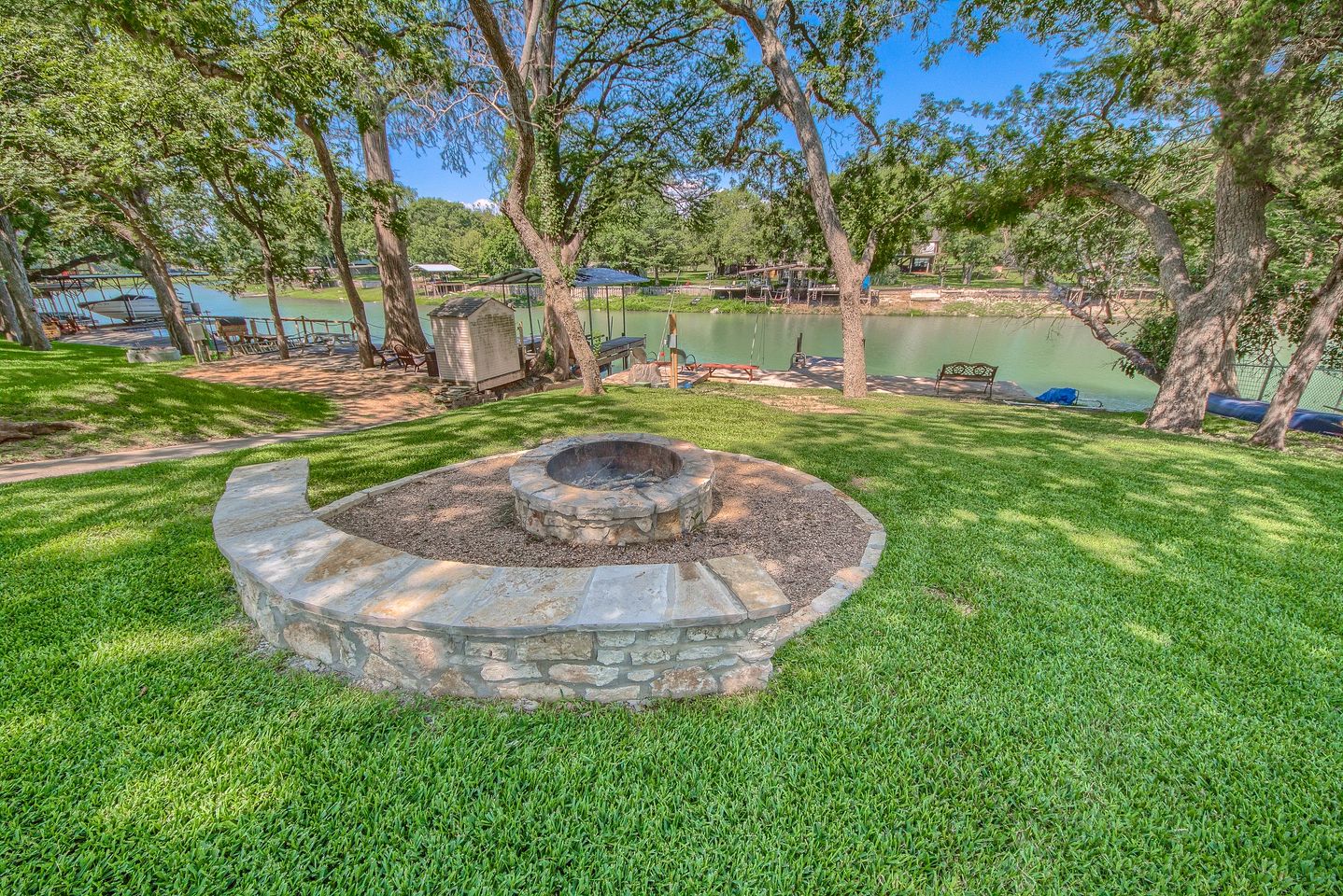 Idyllic Lakeside Retreat with Canoe, Fire Pit, and Private Boat Dock in New Braunfels, Texas