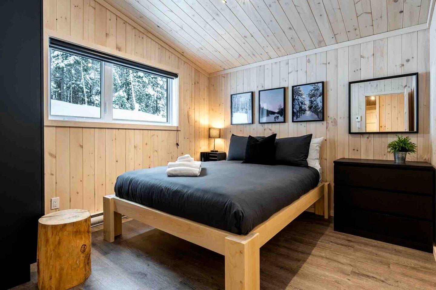 Secluded Forest Retreat with Stylish Interior in Domaine Charlevoix, Quebec