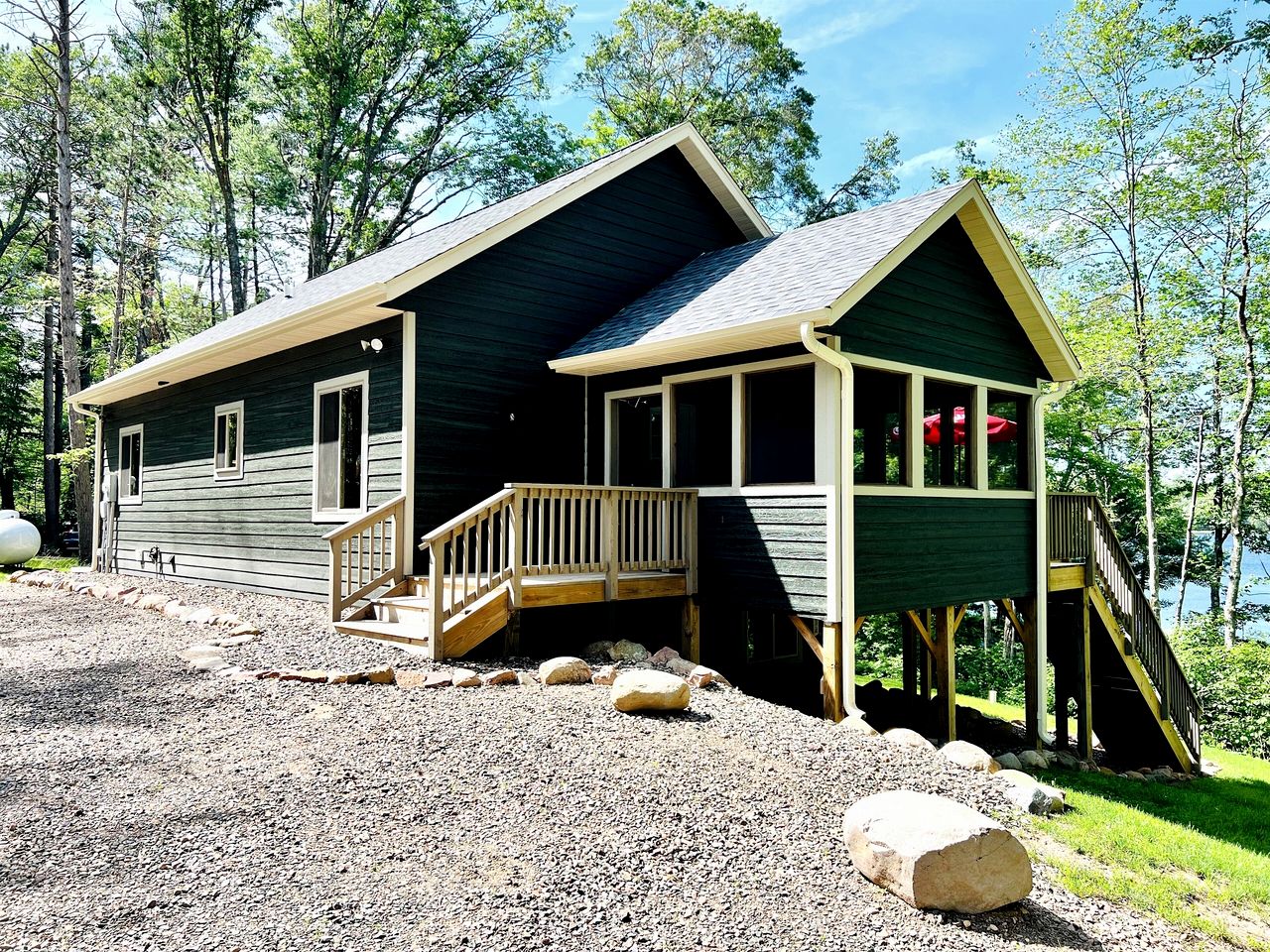 Outstanding Retreat with Dock, Game Space and Lake Views in Wisconsin
