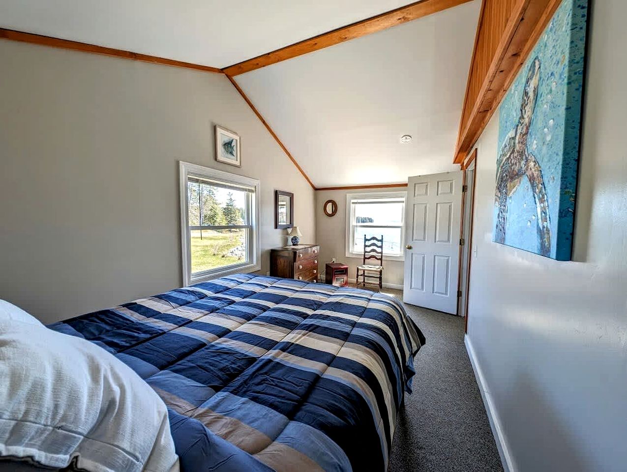 Rustic Waterfront Beach House with Private Beach, Fire Pit & Dock, Near Bar Harbor in Hancock, Maine