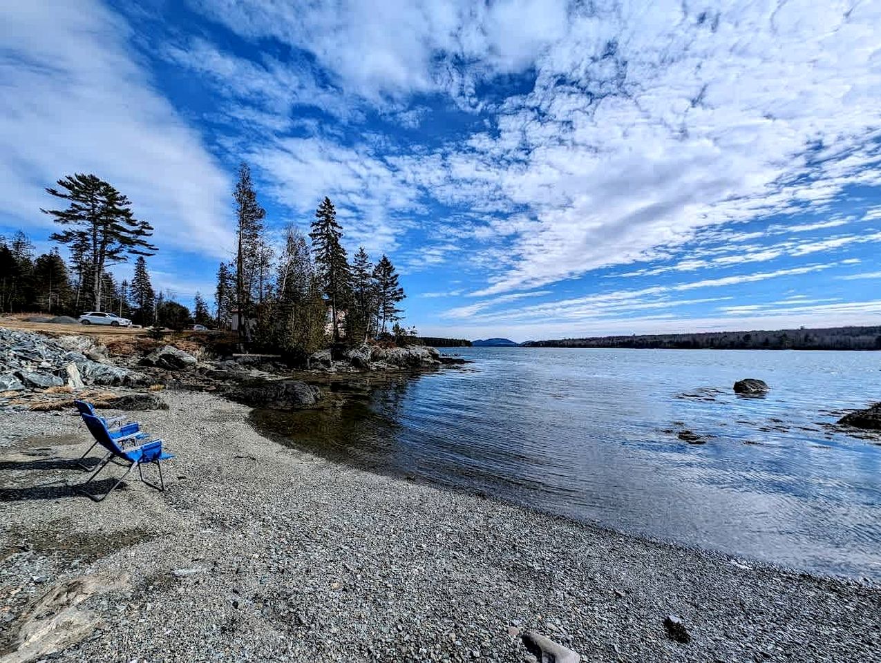 Rustic Waterfront Beach House with Private Beach, Fire Pit & Dock, Near Bar Harbor in Hancock, Maine