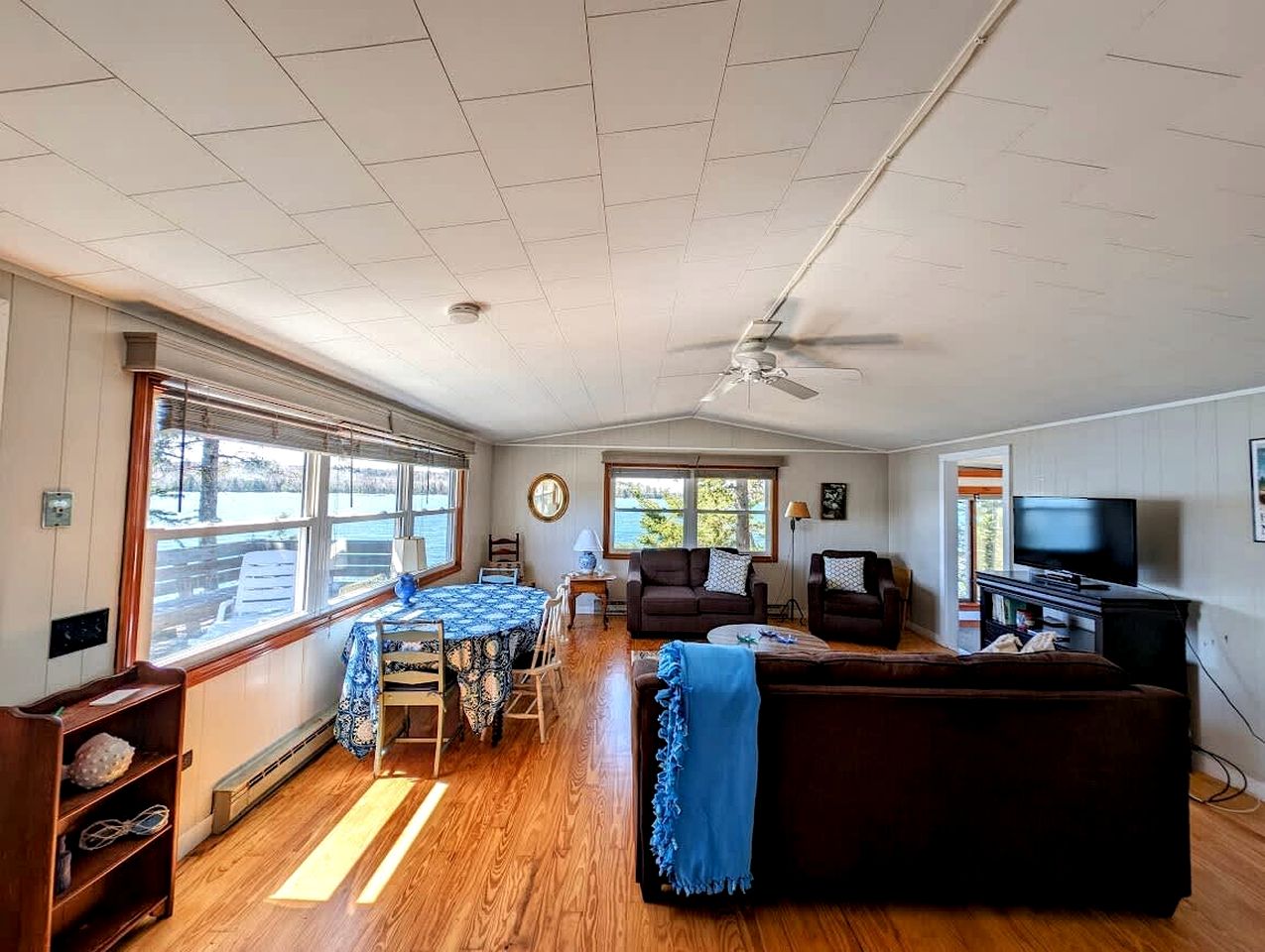 Rustic Waterfront Beach House with Private Beach, Fire Pit & Dock, Near Bar Harbor in Hancock, Maine