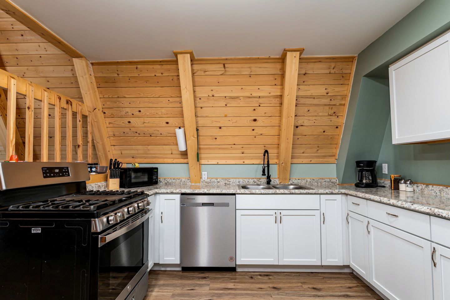 Lofted A-Frame Cabin with Direct Lake Access and Equipped Deck in Michigan