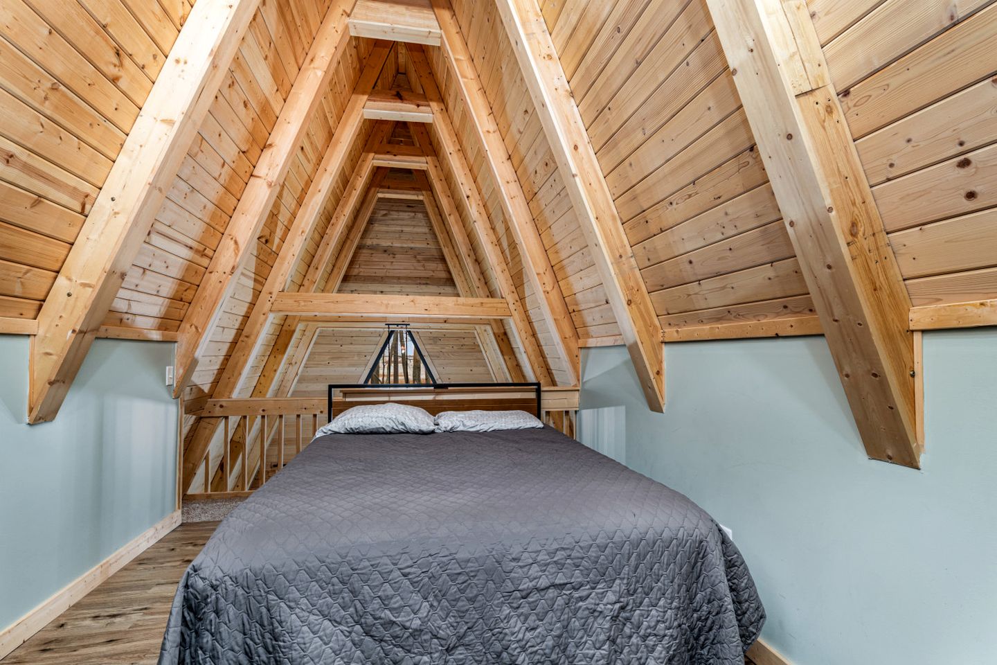 Lofted A-Frame Cabin with Direct Lake Access and Equipped Deck in Michigan